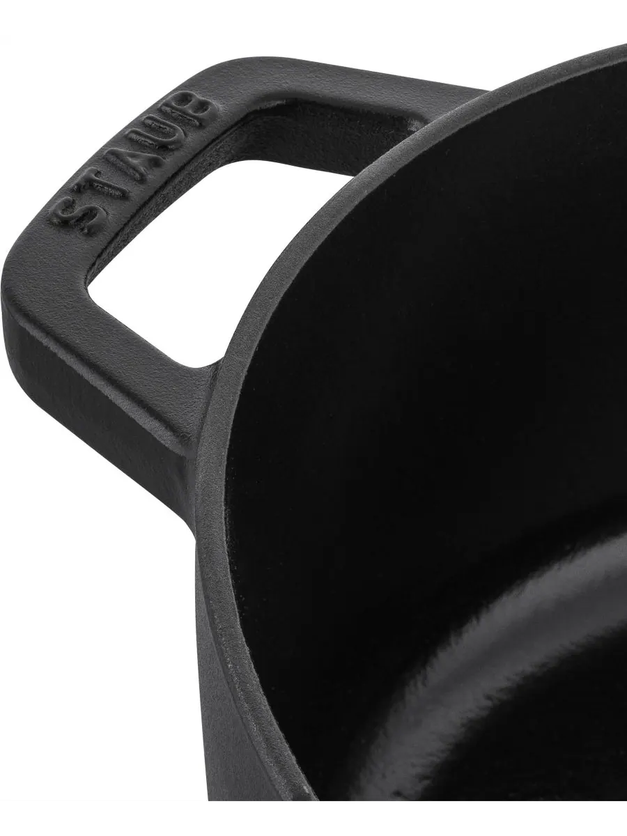 Овальная чугунная утятница Staub Wide, 31 см, 5.9 л — изображение 8 из 10, графитовый серый