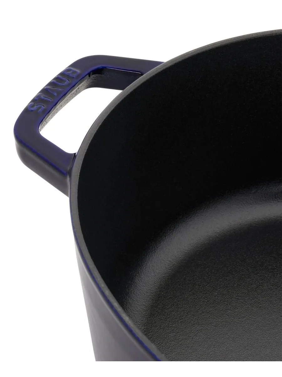 Овальная чугунная утятница Staub Wide, 31 см, 5.9 л — изображение 2 из 10, синий