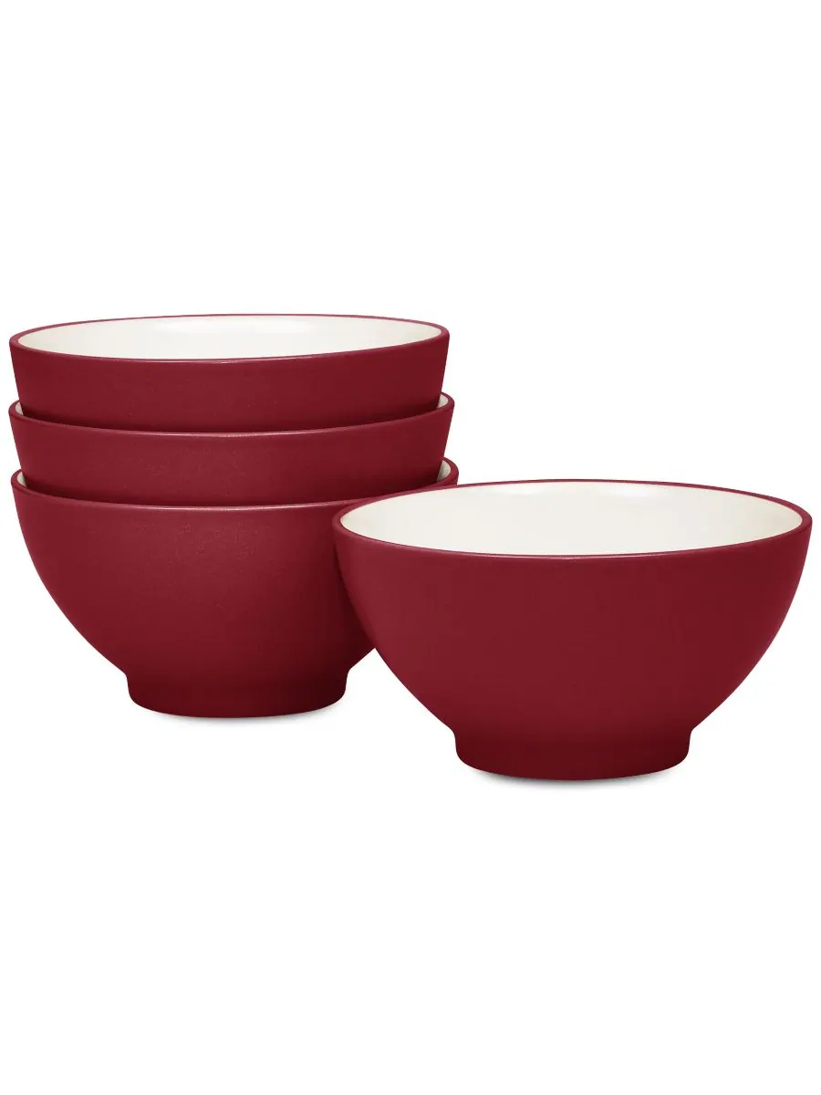 Набор из 4 рисовых мисок Colorwave Noritake — изображение 1 из 10, малина