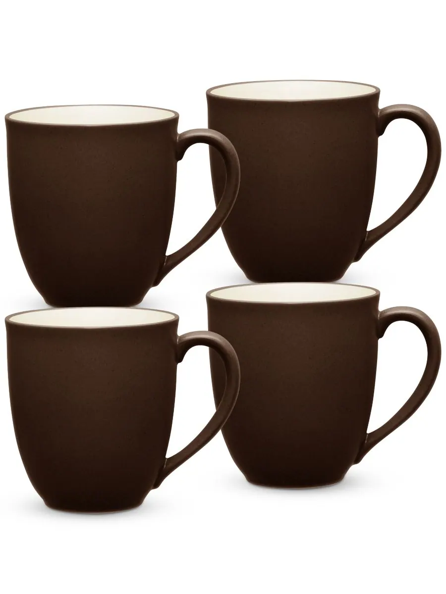 Набор из 4 кружек Colorwave объемом 355 мл Noritake — коричневый