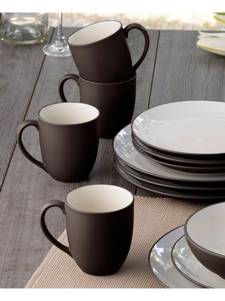 Набор из 4 кружек Colorwave объемом 355 мл Noritake — изображение 5 из 10, шоколад