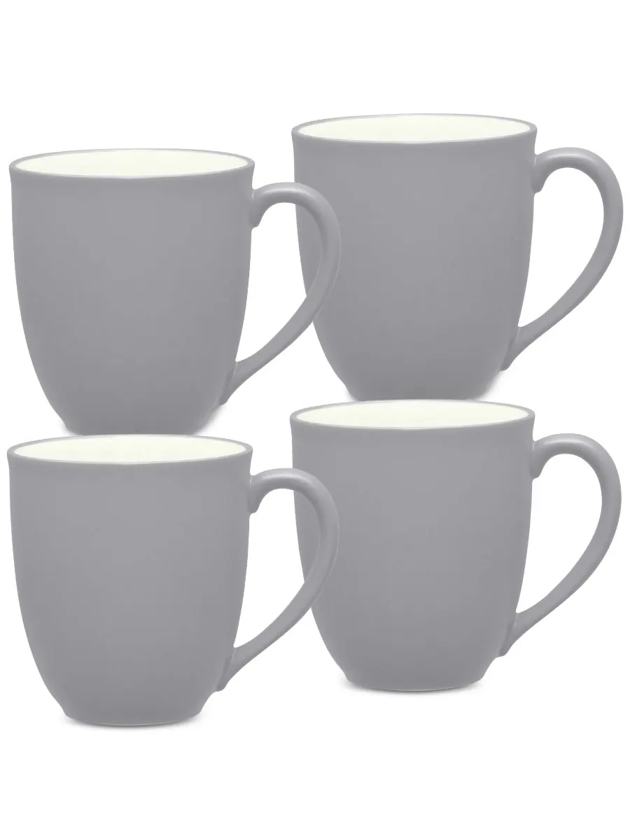 Набор из 4 кружек Colorwave объемом 355 мл Noritake — серый