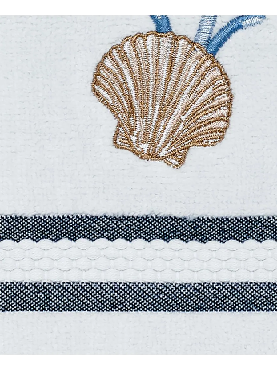 Полотенце для рук blue lagoon ombre seashells, 11 x 18 дюймов. Avanti — изображение 2 из 3, сталь