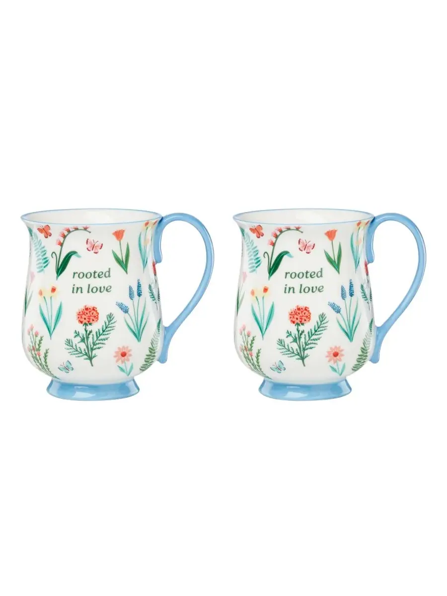 Набор из 2 синих кружек First Blooms Oneida — синий