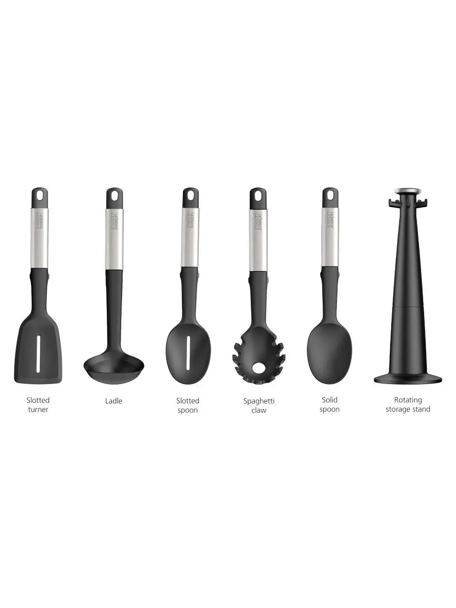 Набор кухонных принадлежностей Elevate Silicone Carousel из 5 предметов с вращающейся подставкой — изображение 7 из 10