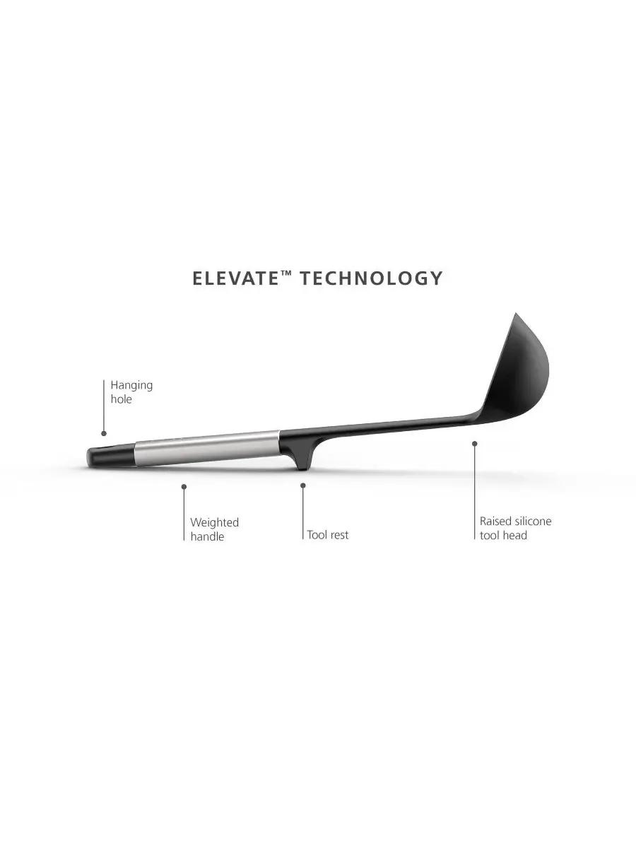 Набор кухонных принадлежностей Elevate Silicone Carousel из 5 предметов с вращающейся подставкой — изображение 9 из 10