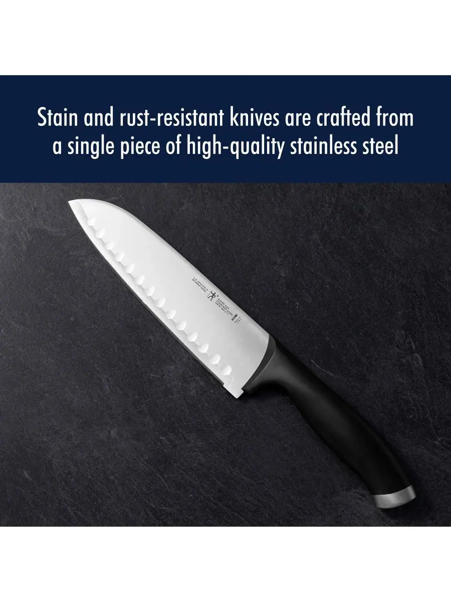 Нож Santoku HENCKELS International Silvercap с полым лезвием, 18 см J.A. Henckels — изображение 4 из 5, нет цвета