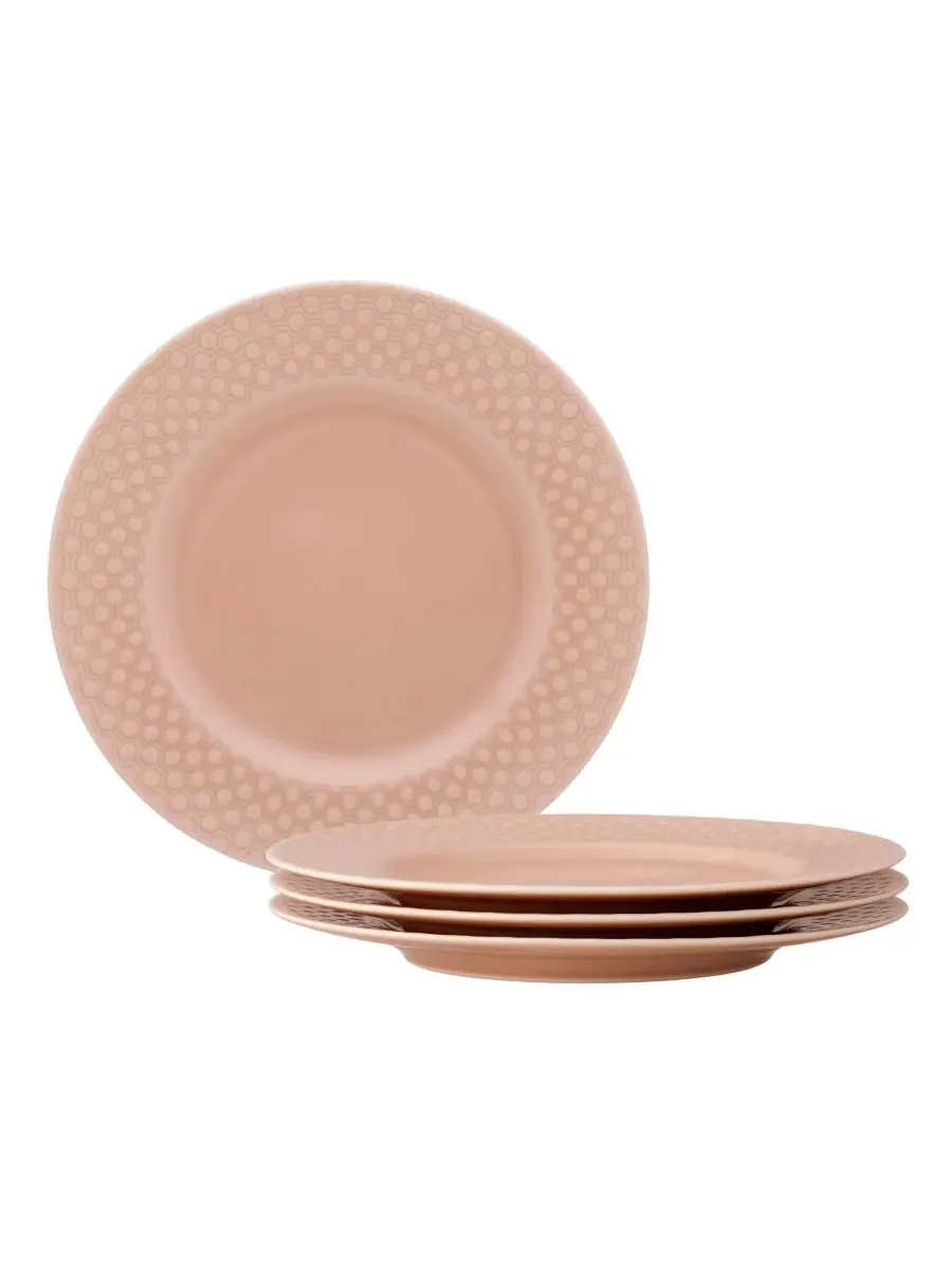 Набор из 4 тарелок Noritake Kikko, 20,9 см — розовый