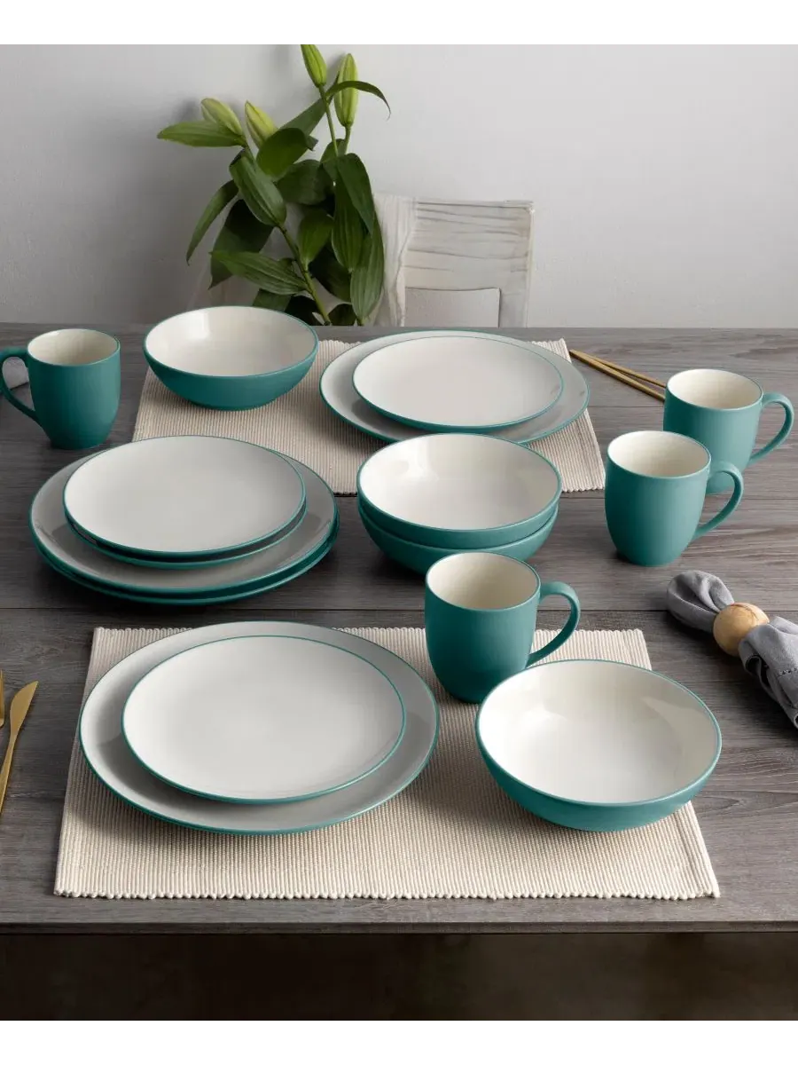 Набор из 4 тарелок Colorwave Collection Noritake — изображение 7 из 20, бирюзовый