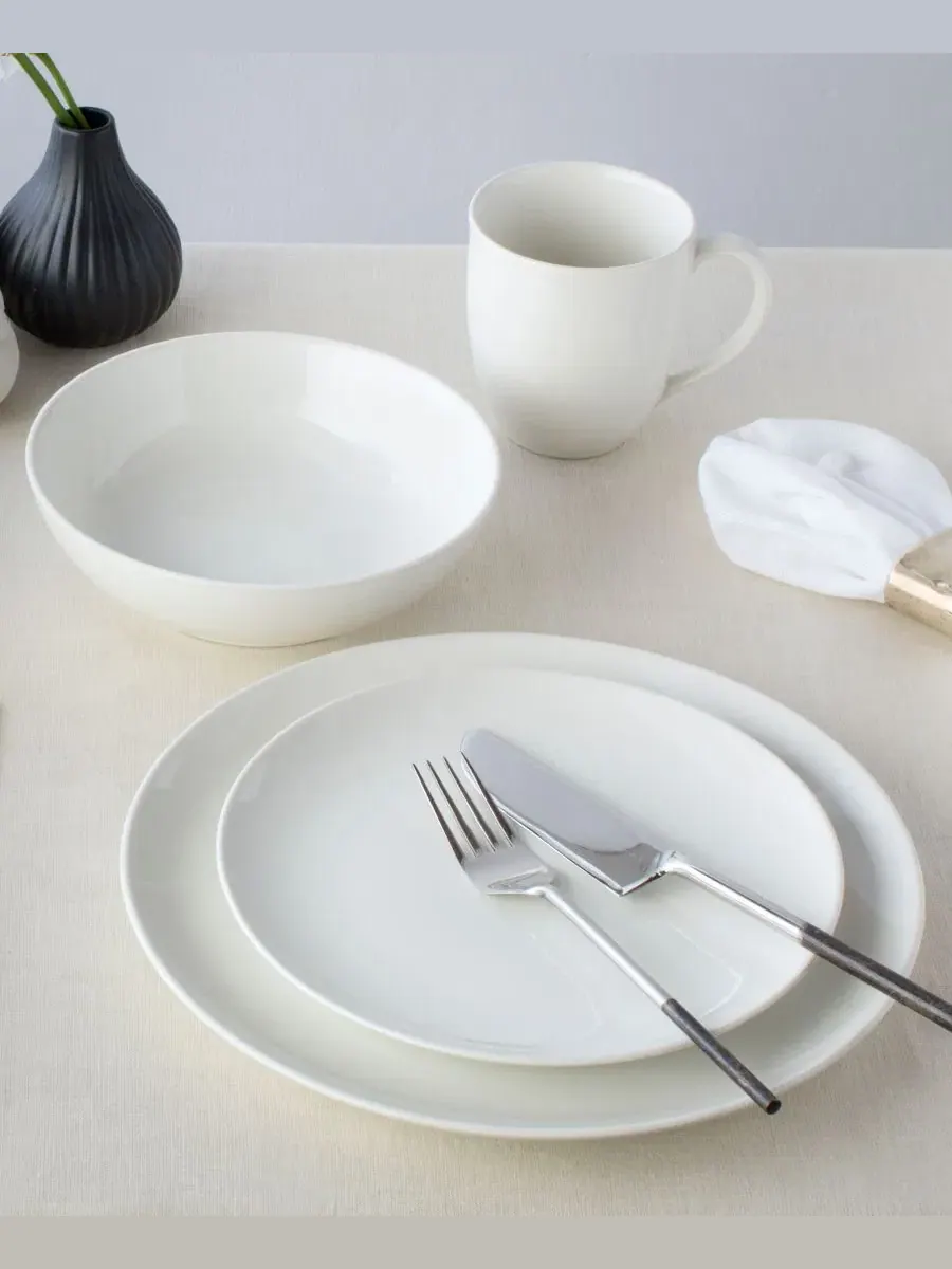 Набор из 4 тарелок Colorwave Collection Noritake — изображение 13 из 20, серый