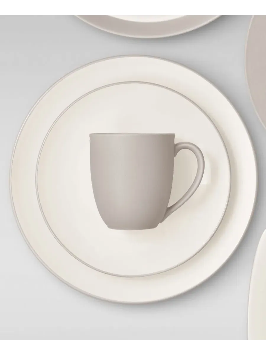 Набор из 4 тарелок Colorwave Collection Noritake — изображение 17 из 20, серый