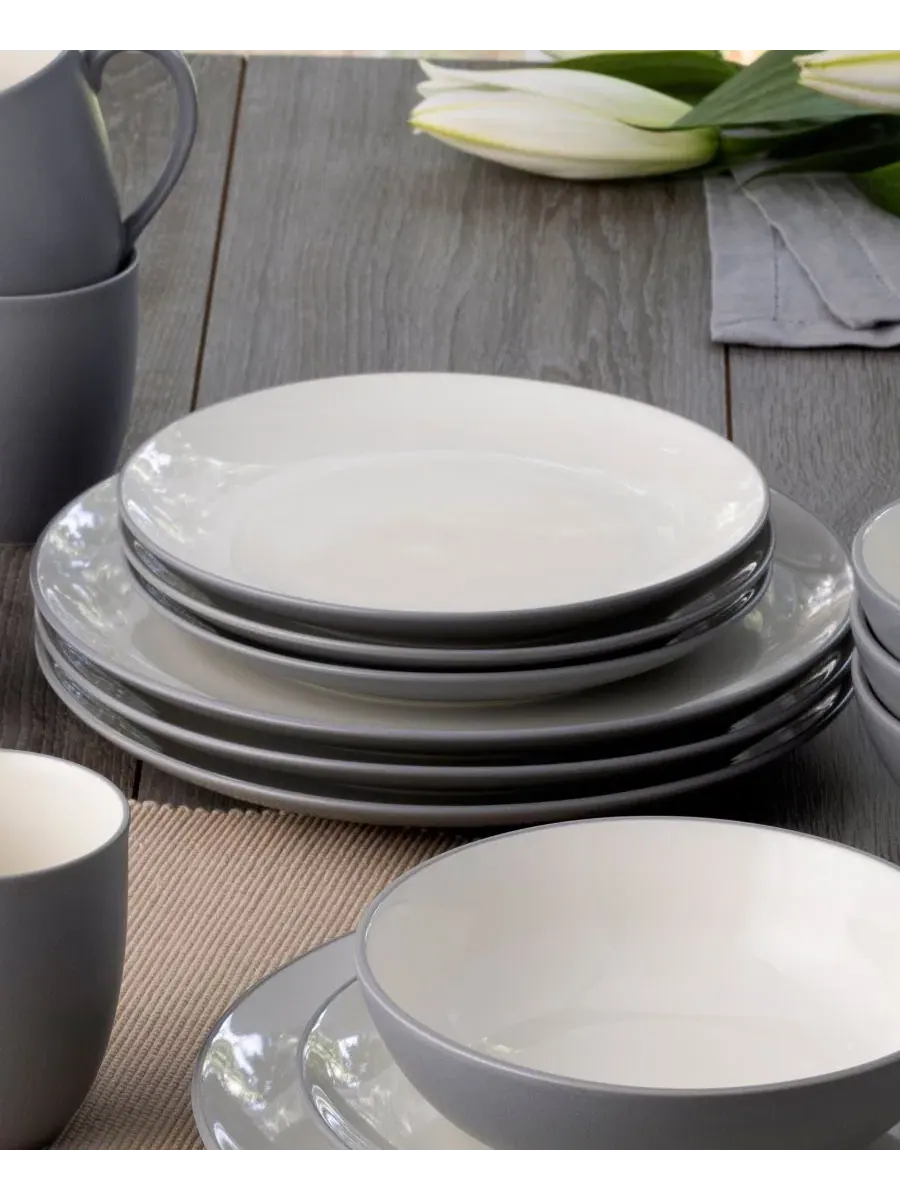 Набор из 4 тарелок Colorwave Collection Noritake — изображение 4 из 20, серый