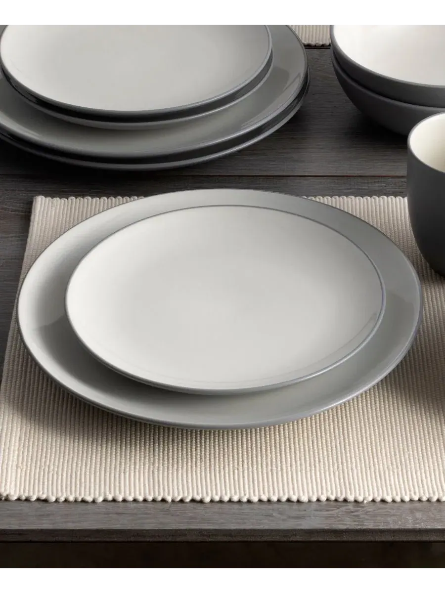 Набор из 4 тарелок Colorwave Collection Noritake — изображение 7 из 20, серый