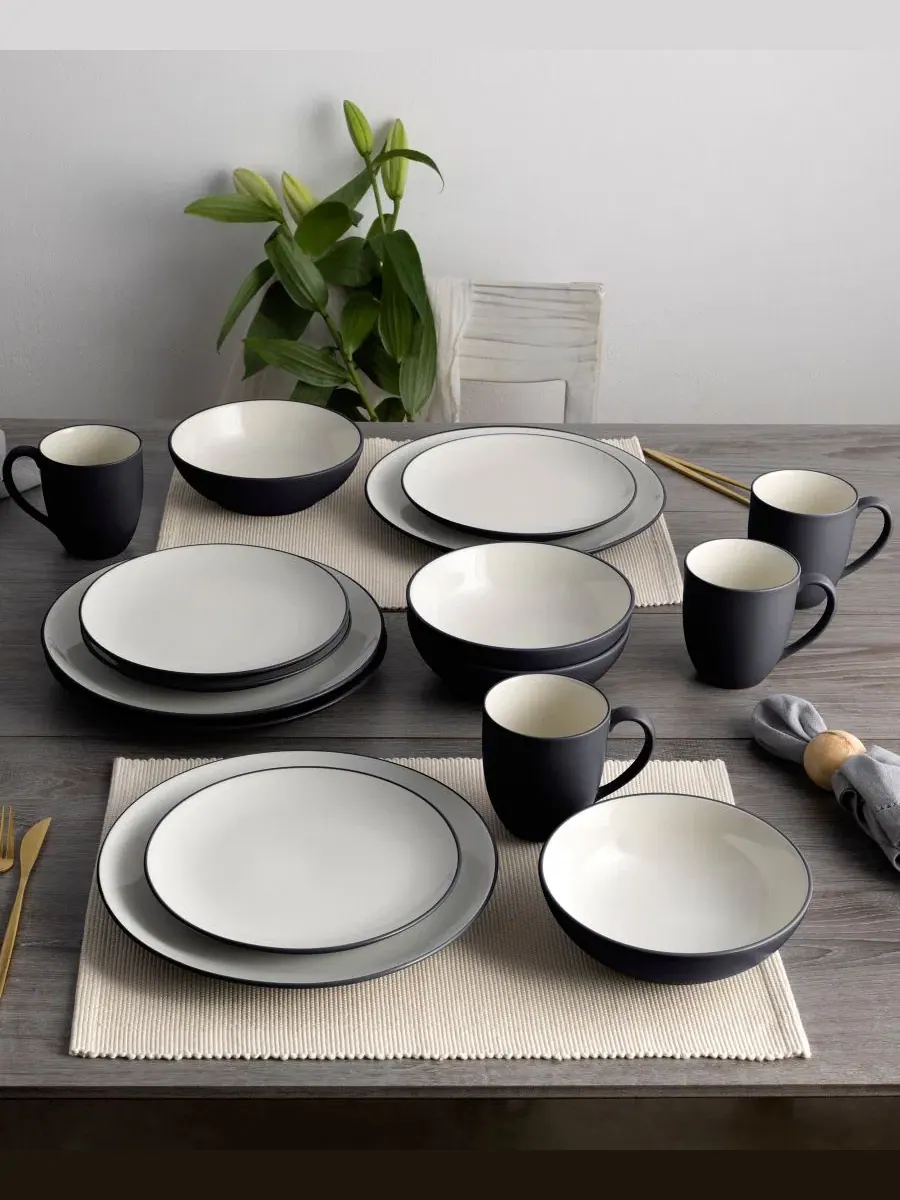 Набор из 4 предметов коллекции Colorwave, керамогранит Noritake — изображение 8 из 20, серый