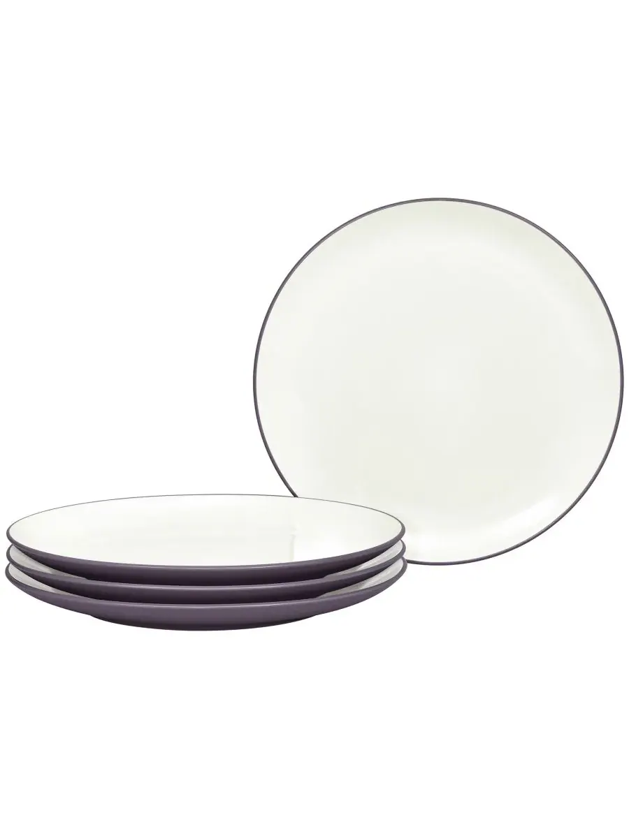 Набор из 4 тарелок Noritake Colorwave Collection, 26,7 см, сливовый — изображение 1 из 10, сливавый