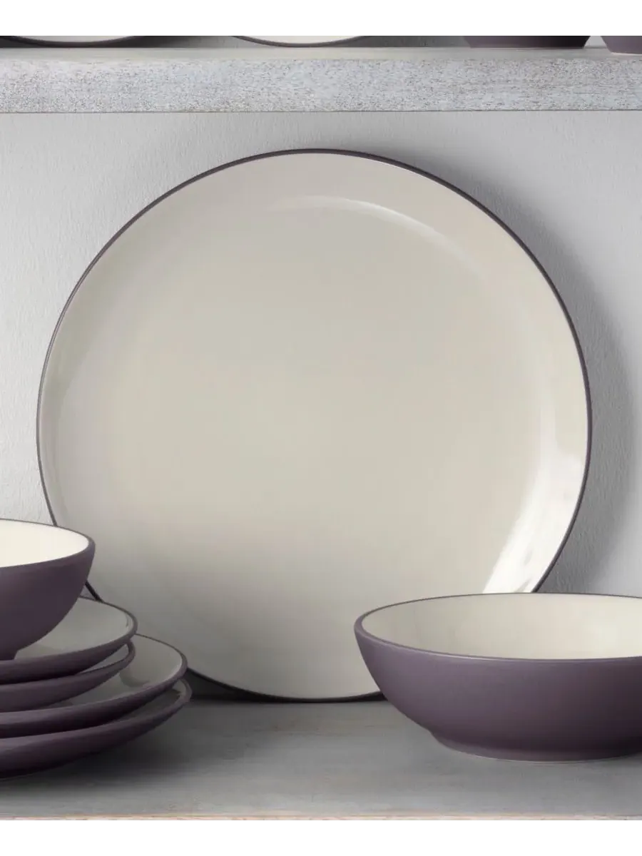 Набор из 4 тарелок Noritake Colorwave Collection, 26,7 см, сливовый — изображение 2 из 10, сливавый
