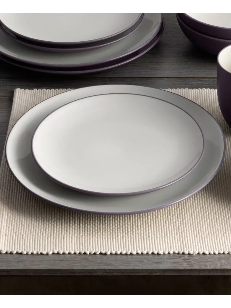 Набор из 4 тарелок Noritake Colorwave Collection, 26,7 см, сливовый — изображение 4 из 10, сливавый