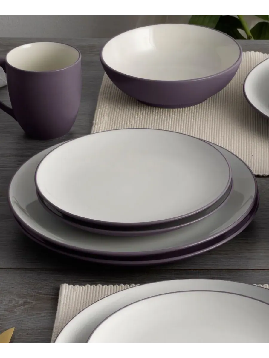 Набор из 4 тарелок Noritake Colorwave Collection, 26,7 см, сливовый — изображение 5 из 10, сливавый