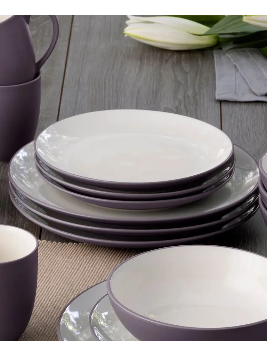 Набор из 4 тарелок Noritake Colorwave Collection, 26,7 см, сливовый — изображение 6 из 10, сливавый