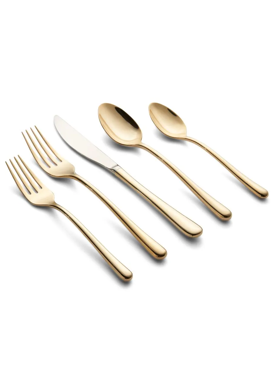Cambridge Silversmiths Набор столовых приборов Samantha Gold Mirror из 20 предметов, на 4 персоны — золотистый