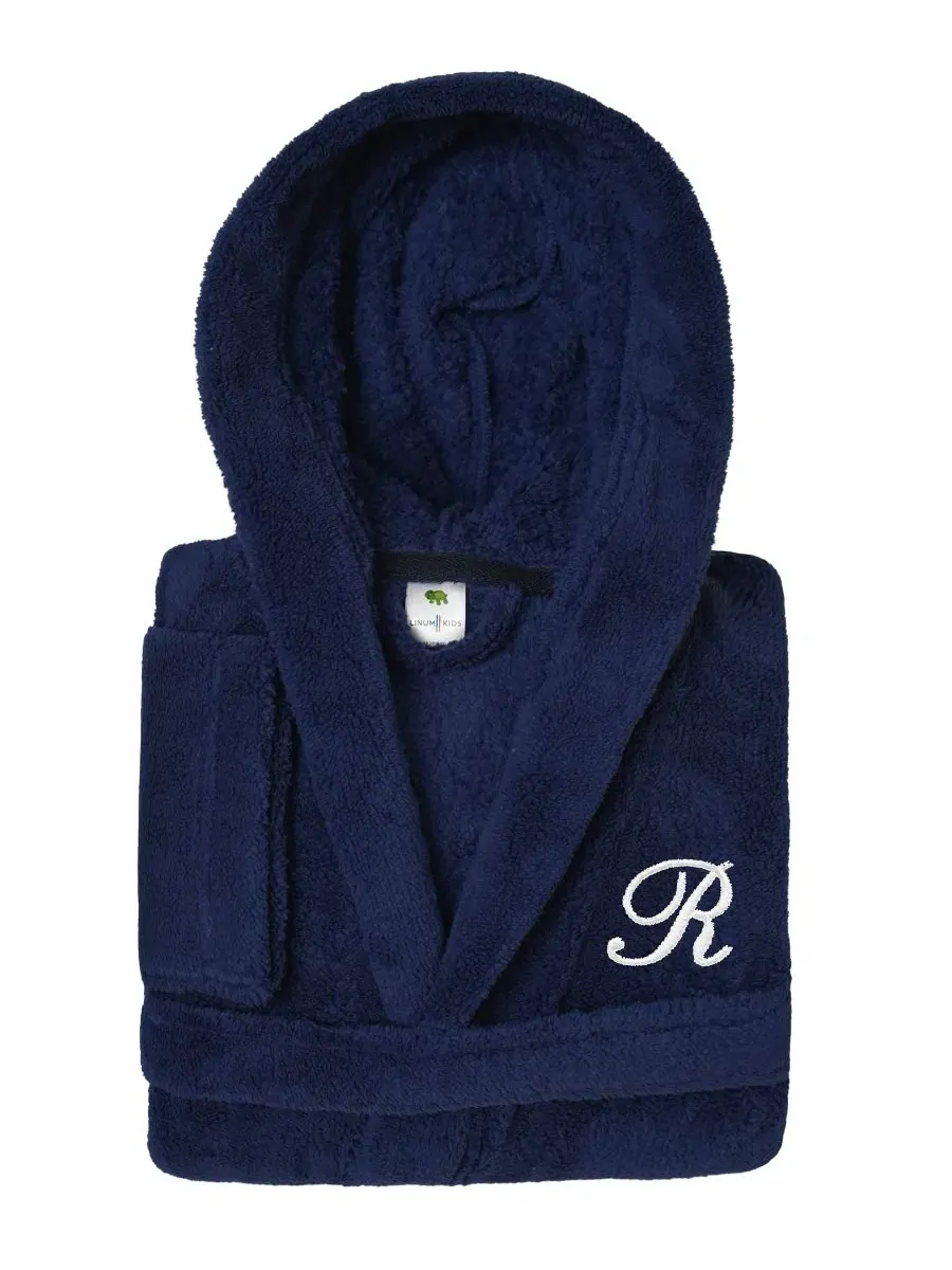 Детский халат из микрофибры с капюшоном Personalized Kids Super Plush Hooded Bathrobe Linum Home — изображение 1 из 4