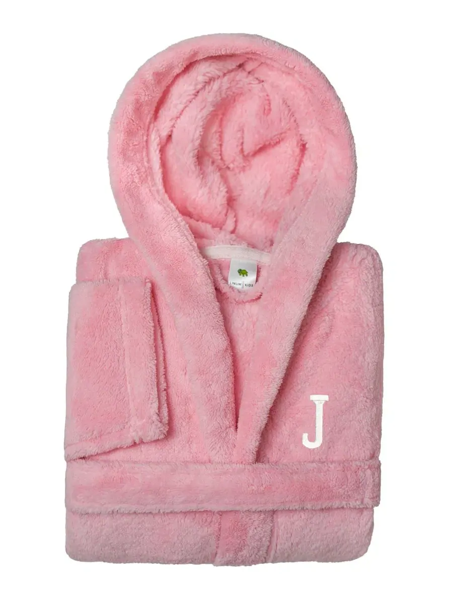 Детский халат с капюшоном из микрофибры Personalized Kids Super Plush Hooded Bathrobe Linum Home