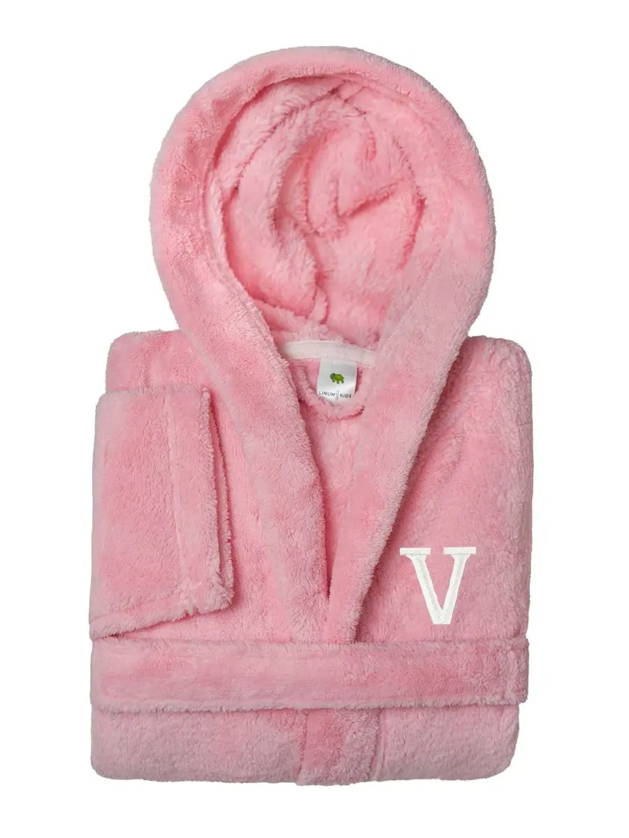 Детский халат махровый с капюшоном Personalized Kids Super Plush Hooded Bathrobe Linum Home — изображение 1 из 2