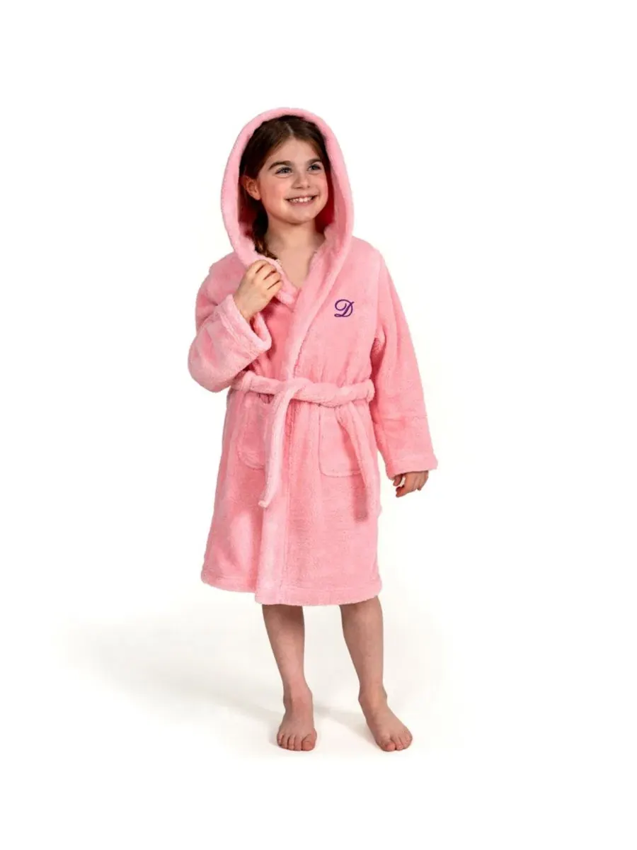 Детский халат с капюшоном из микрофибры, Personalized Kids Super Plush Hooded Bathrobe Linum Home — изображение 3 из 4