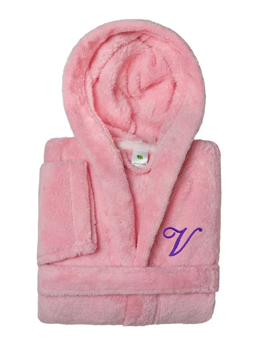 Детский халат махровый с капюшоном Personalized Kids Super Plush Hooded Bathrobe Linum Home — изображение 1 из 4