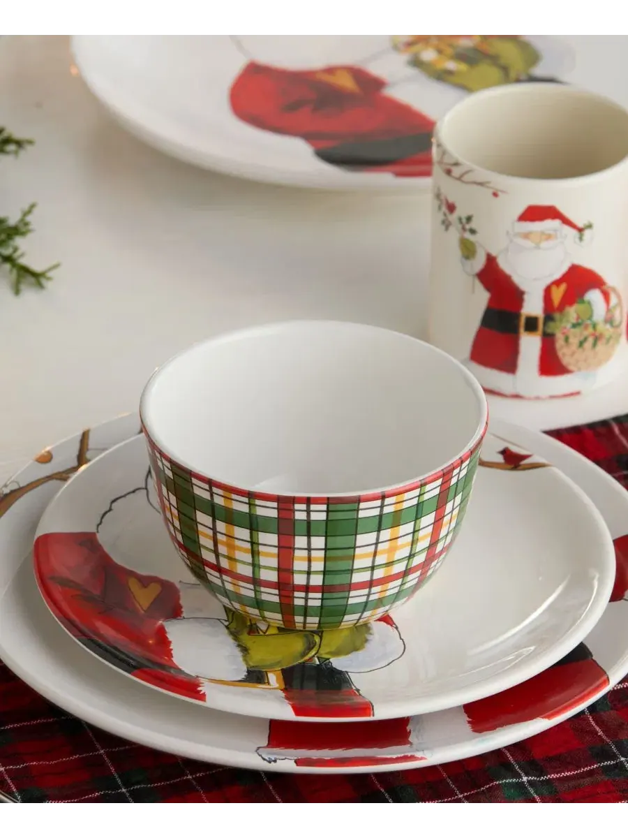 Набор столовых приборов на 4 персоны Santa Delight, 16 предметов, керамика Certified International — изображение 3 из 6