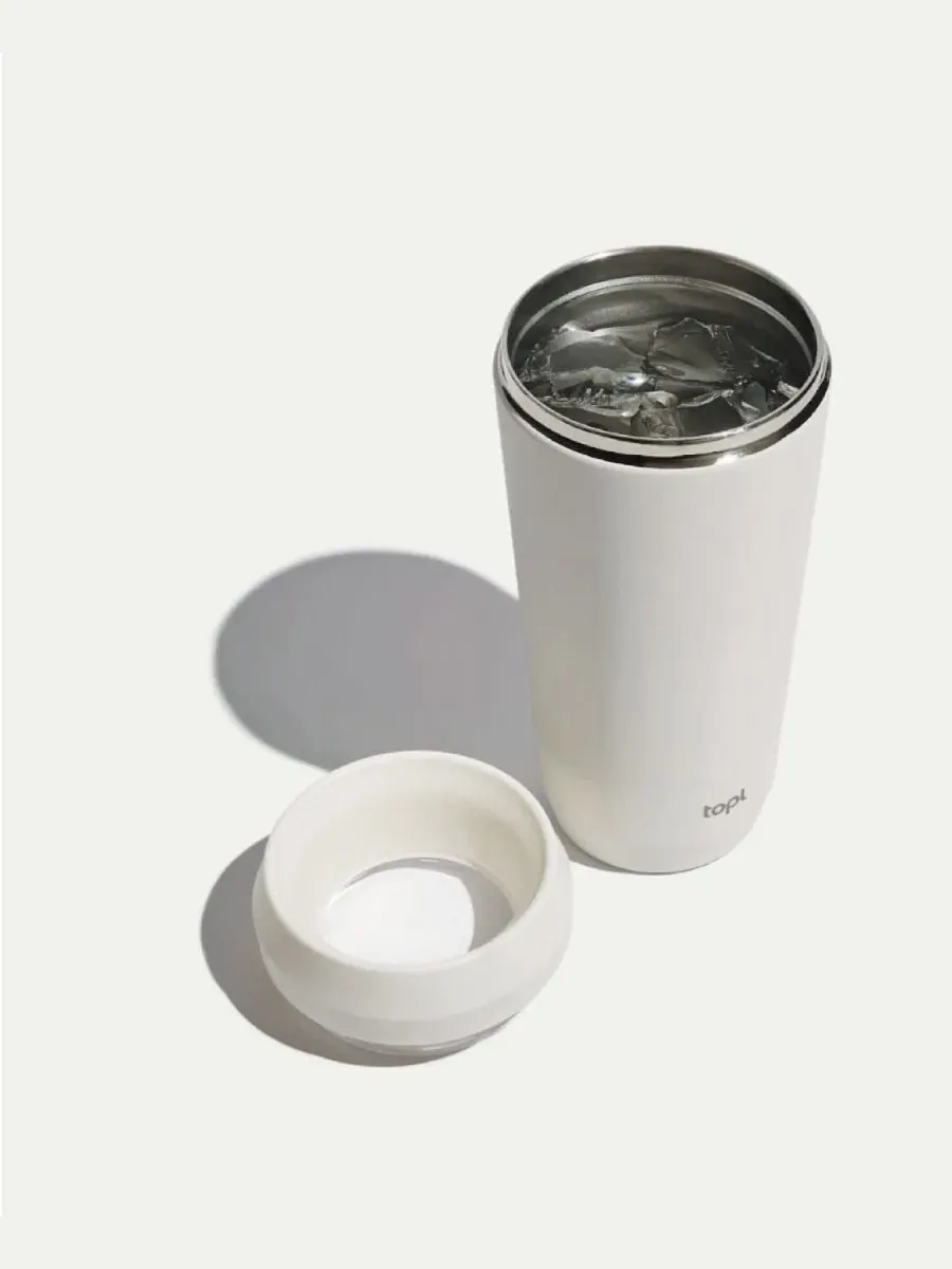 Термокружка дорожная с крышкой 360° 475 мл Topl To Go Travel Tumbler topl drinkware — изображение 2 из 3, серебристый