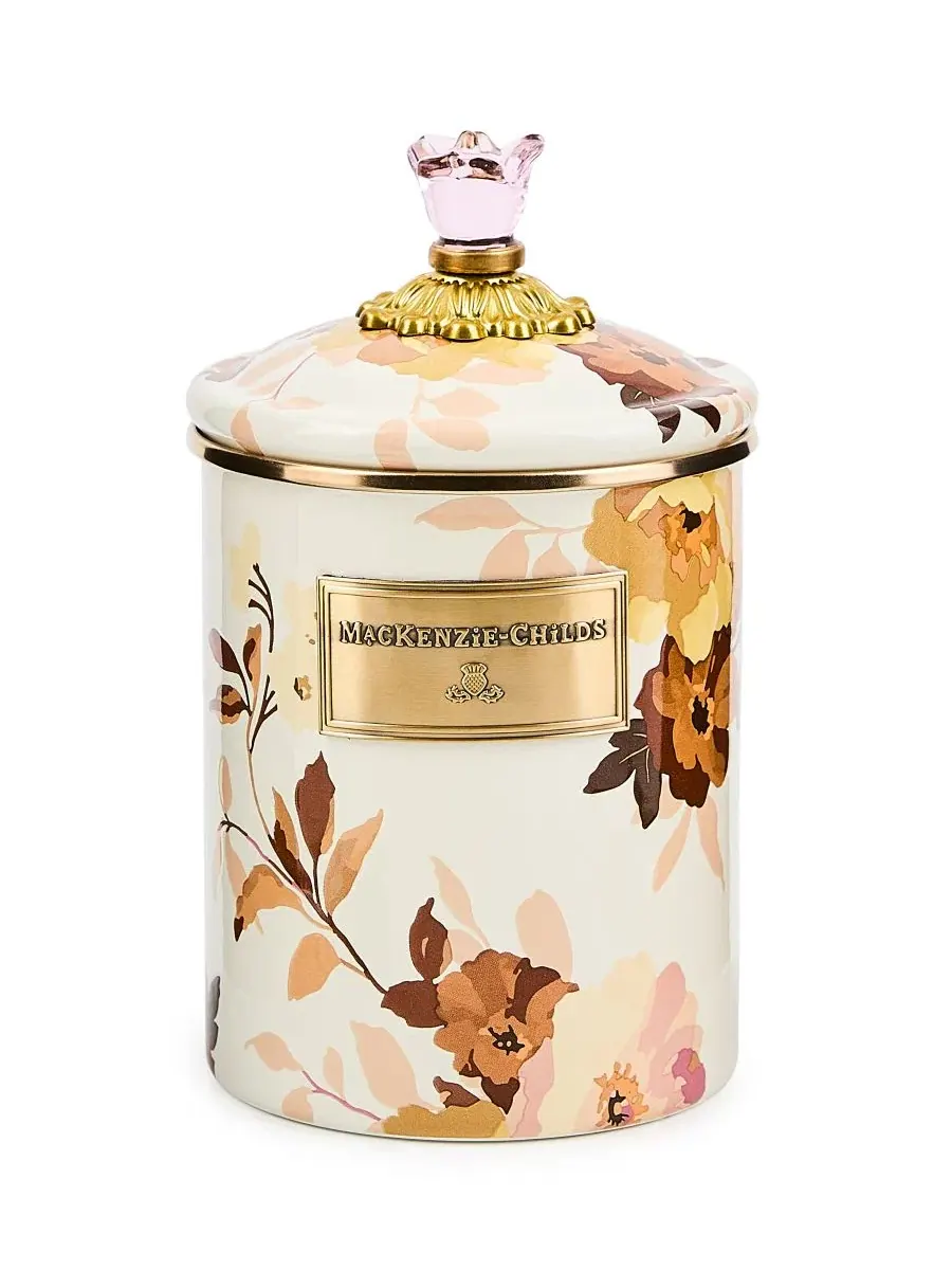 Банка для сыпучих продуктов Wild Rose Medium Canister MacKenzie-Childs — белый