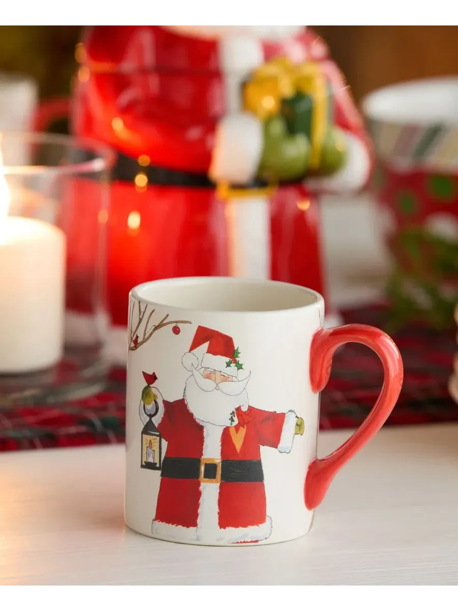 Набор из 4 керамических кружек Santa Delight Certified International, 16 унций — изображение 3 из 5, мульти