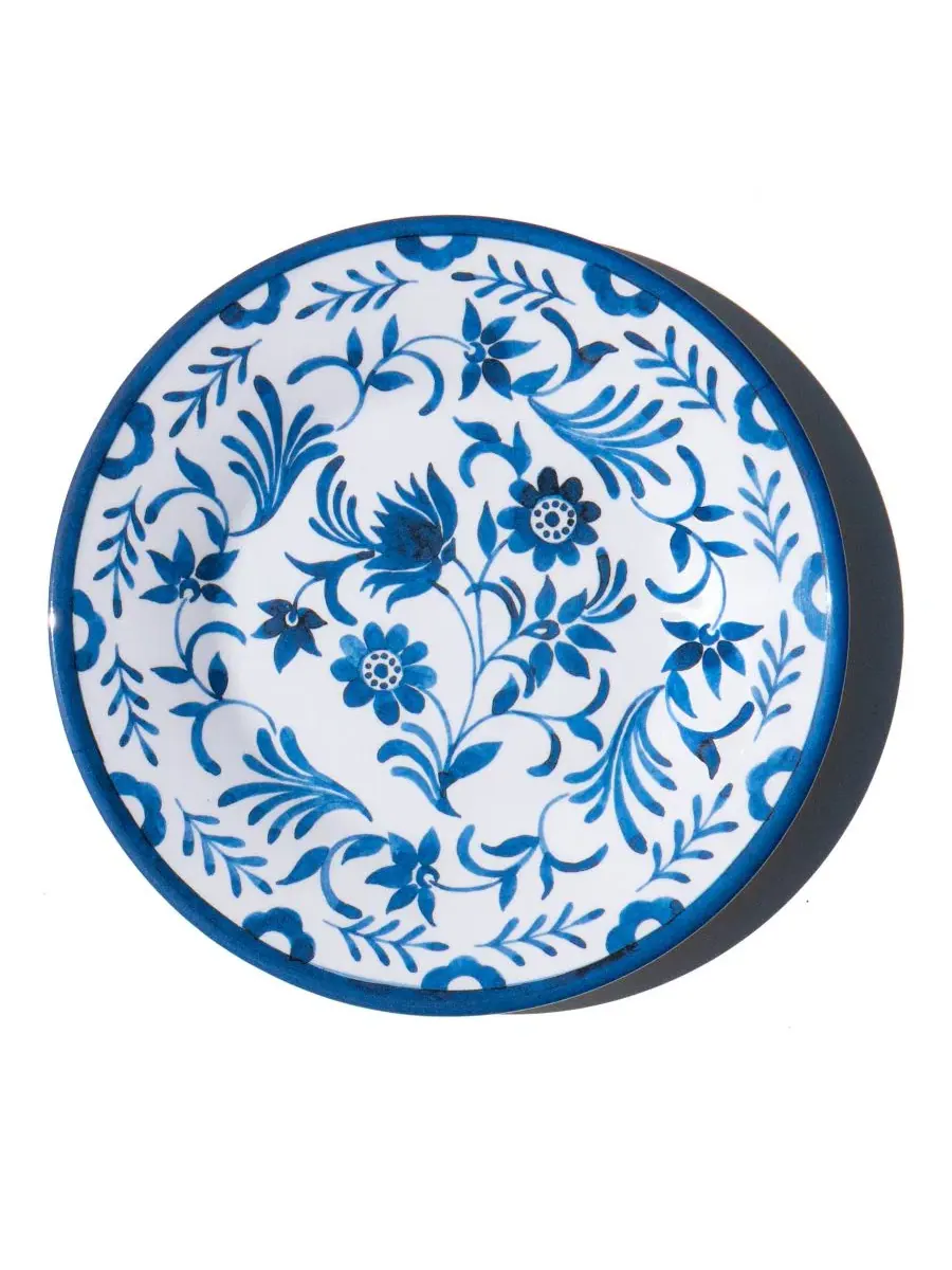 Набор салатных тарелок Medallion Flower NewWave Melamine, 6 шт Abode Homewares — изображение 2 из 5, синий