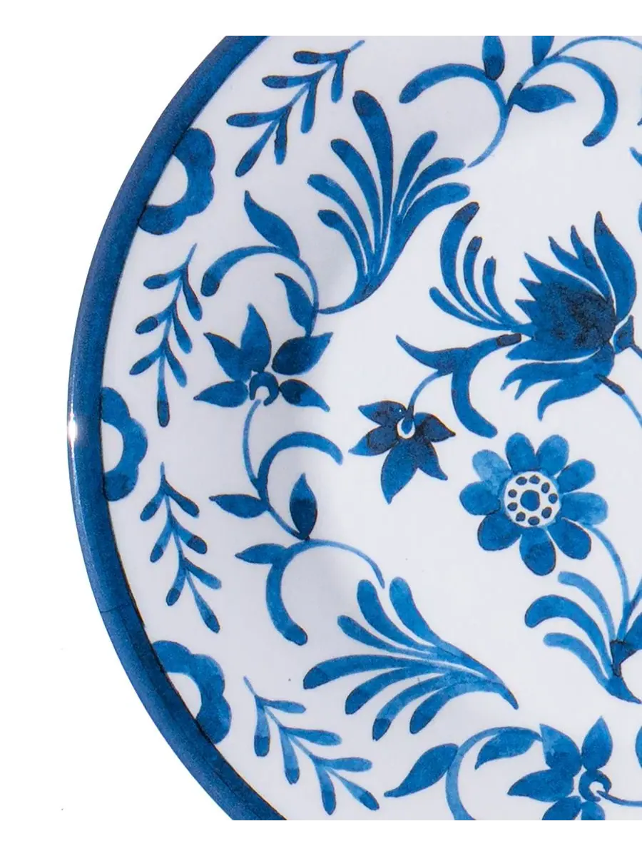 Набор салатных тарелок Medallion Flower NewWave Melamine, 6 шт Abode Homewares — изображение 3 из 5, синий