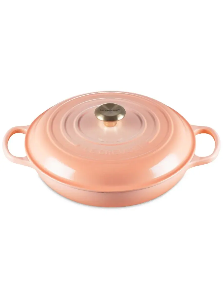 Сотейник чугунный Le Creuset, 3,5 л, 30 см, персиковый — изображение 2 из 5, розовый