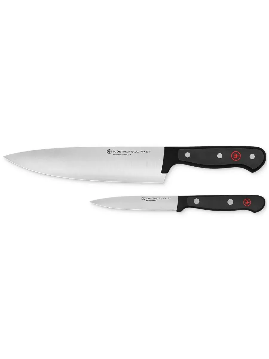 Набор кухонных принадлежностей Gourmet Black из 2 предметов с прецизионной кромкой Wusthof — черный