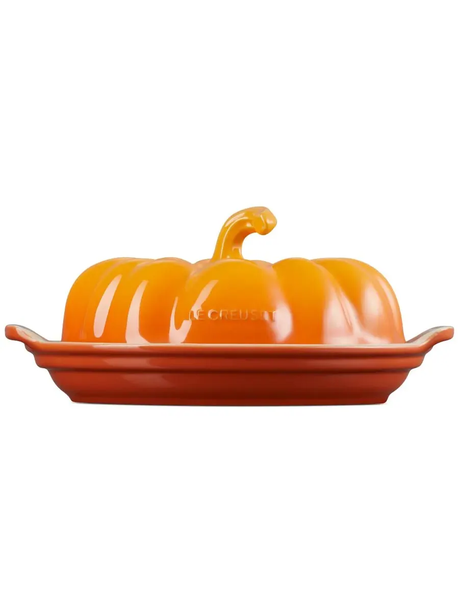Масленка в виде тыквы Le Creuset Glazed Stoneware — изображение 3 из 4, персимон