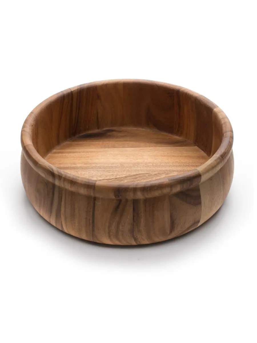 Салатница с ободком из бусин, 12 дюймов Ironwood — коричневый