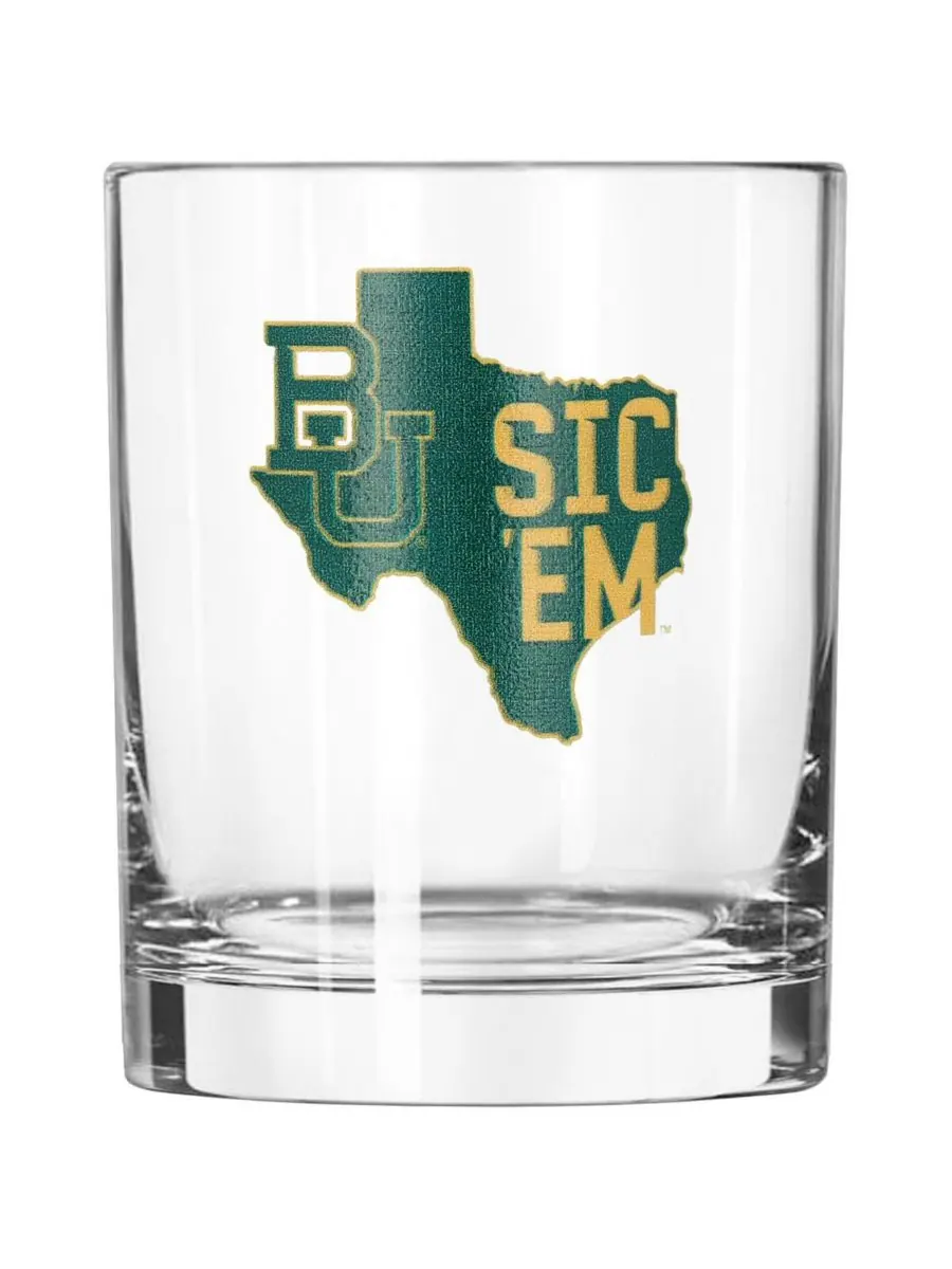 Бокал для виски Baylor Bears Hometown Rocks объемом 14 унций (425 мл) Indigo Falls — прозрачный