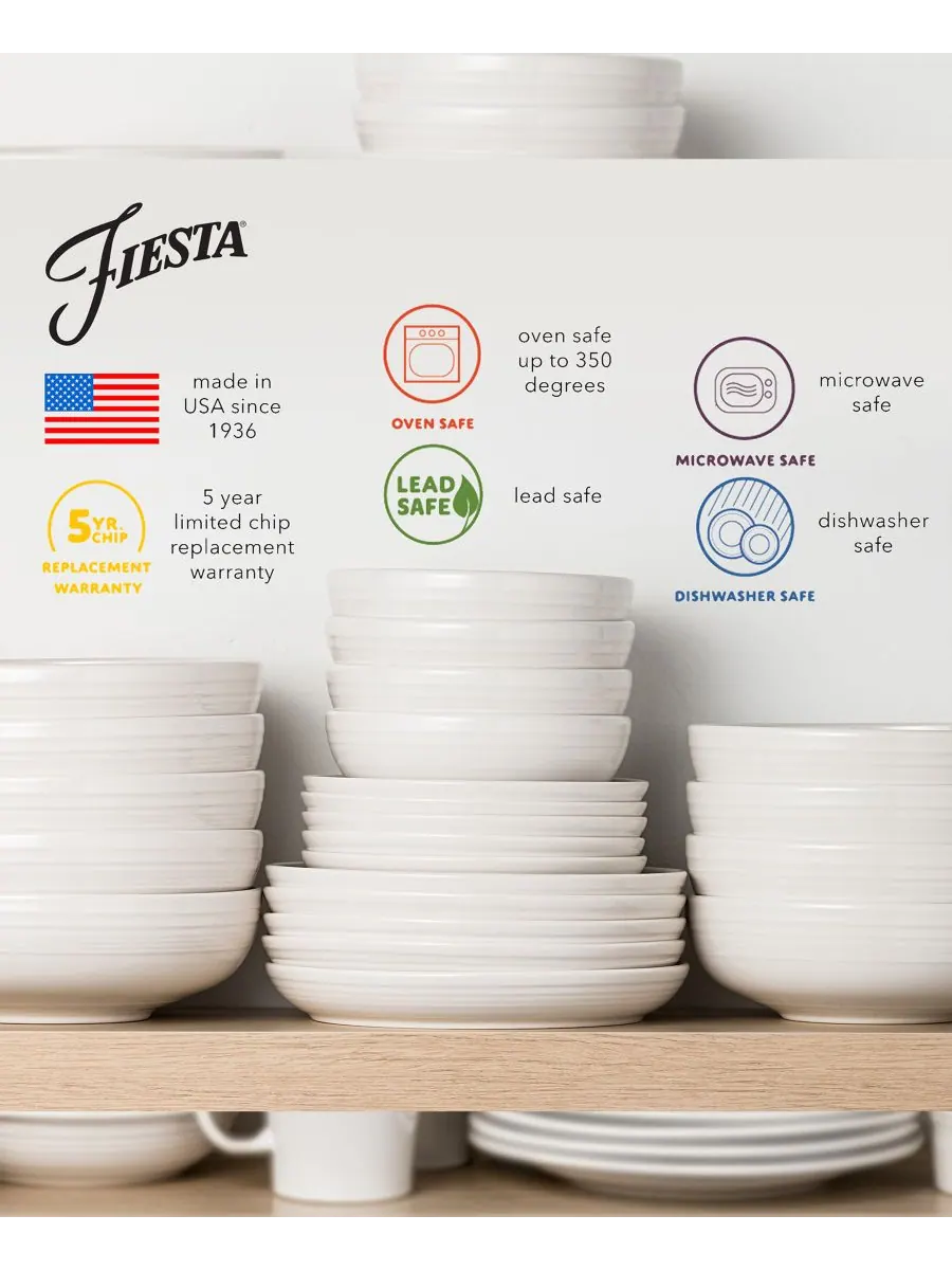 Миска Gusto, 28 унций Fiesta — изображение 6 из 7, белый