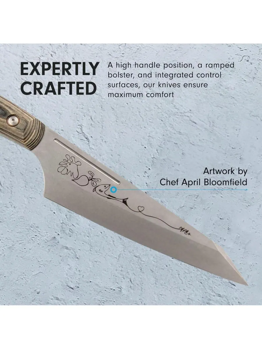 Поварской нож Carbon Chef April Bloomfield - 6,5 дюймов Messermeister — изображение 6 из 6, серебристый