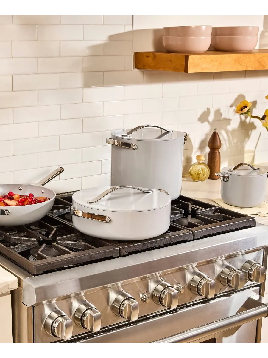 Набор посуды Cookware Plus с антипригарным покрытием, 8 предметов Caraway — изображение 5 из 5, шалфейный