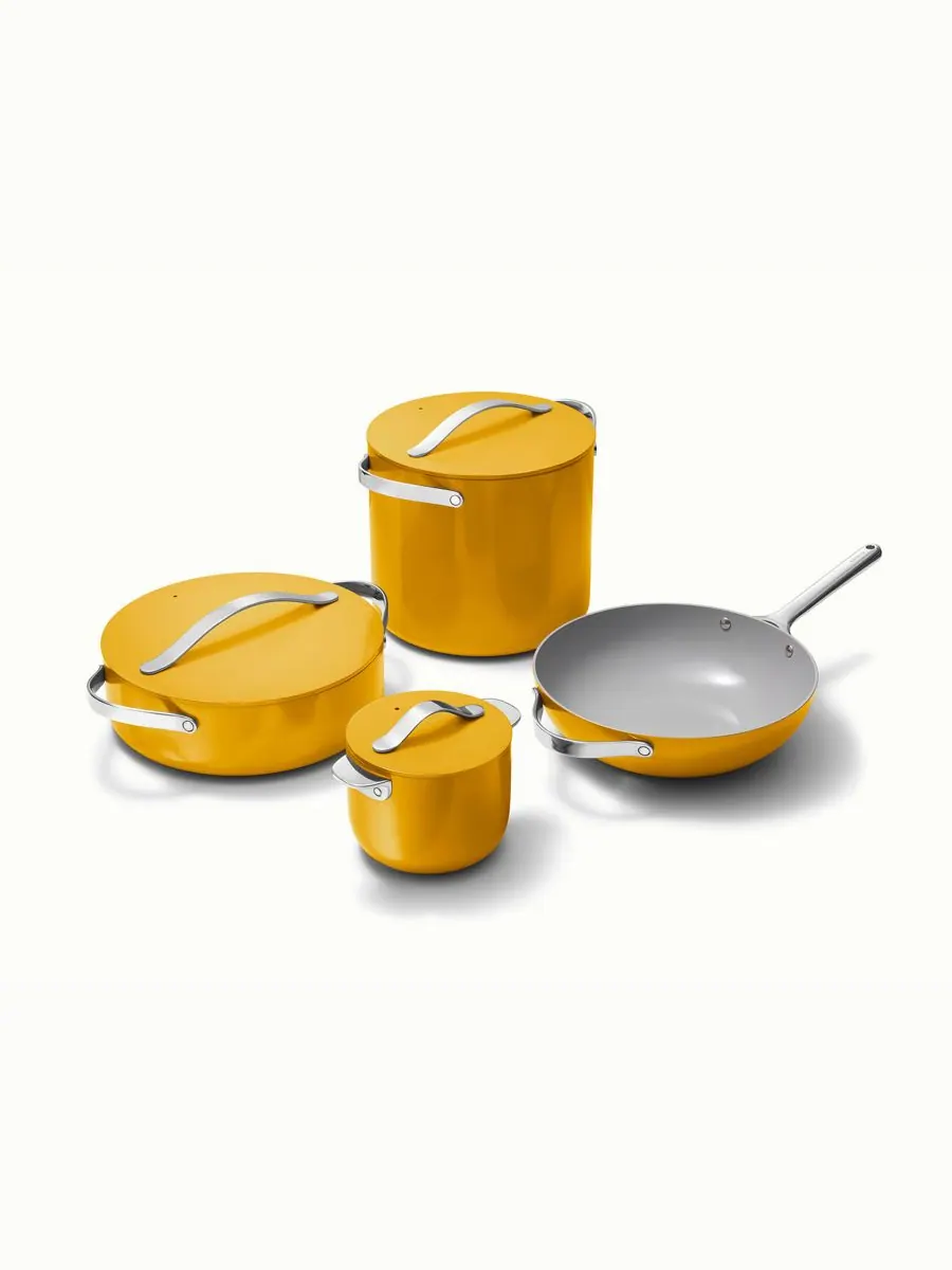 Набор посуды Cookware Plus с антипригарным покрытием, 8 предметов Caraway — изображение 1 из 4, оранжевый