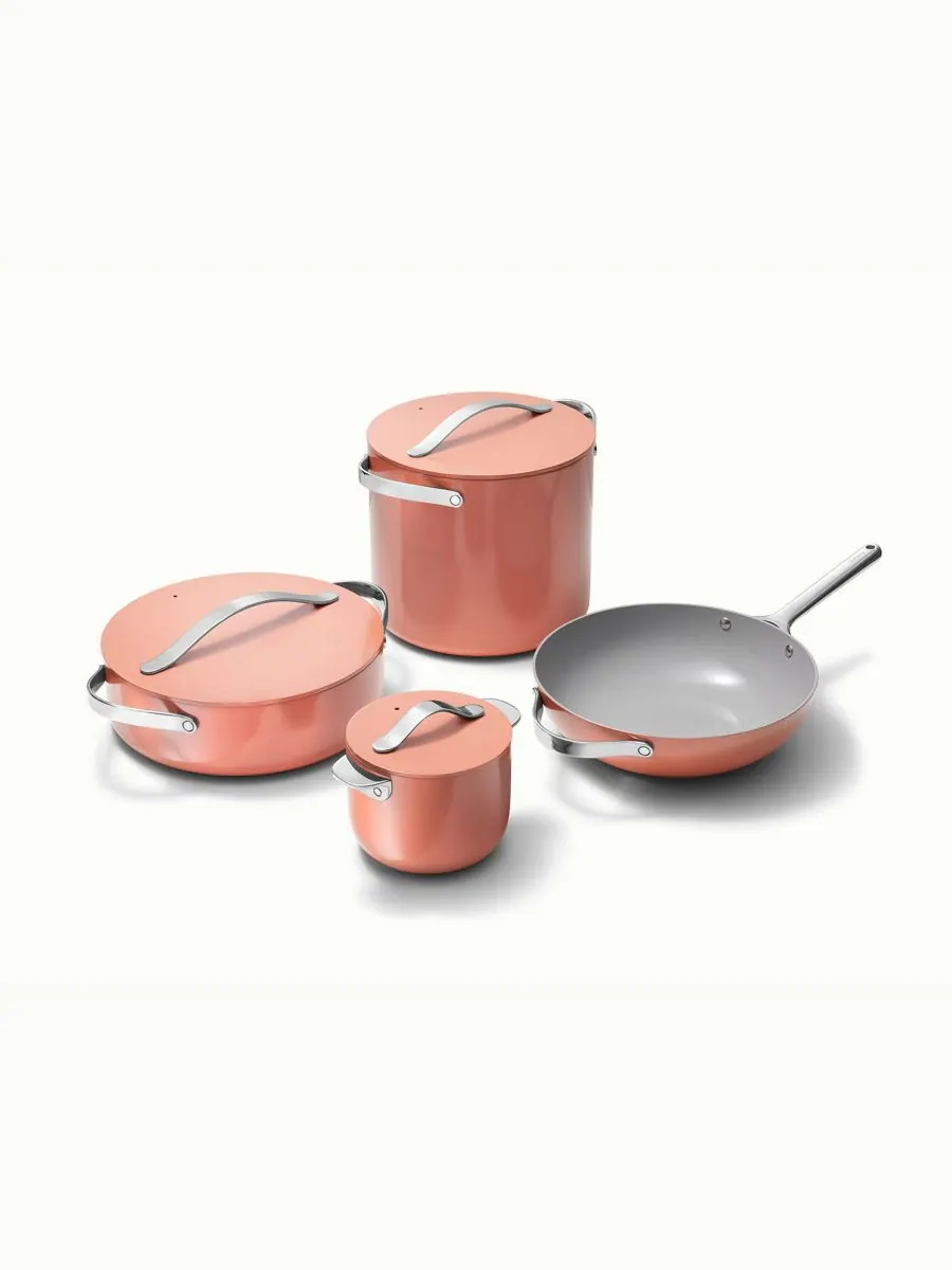 Набор посуды Cookware Plus с антипригарным покрытием, 8 предметов Caraway — изображение 1 из 3, оранжевый