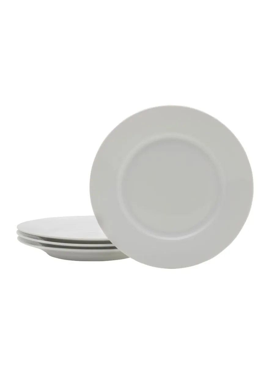 Набор из 4 тарелок для салата Everyday Whiteware Classic Rim Fitz and Floyd — белый