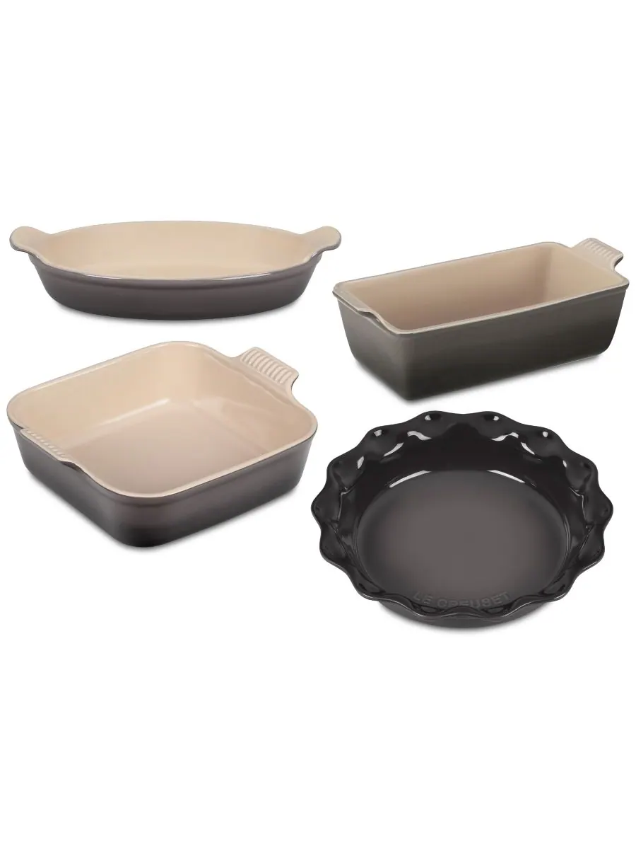 Набор посуды для выпечки Heritage из 4 предметов из каменной керамики Le Creuset