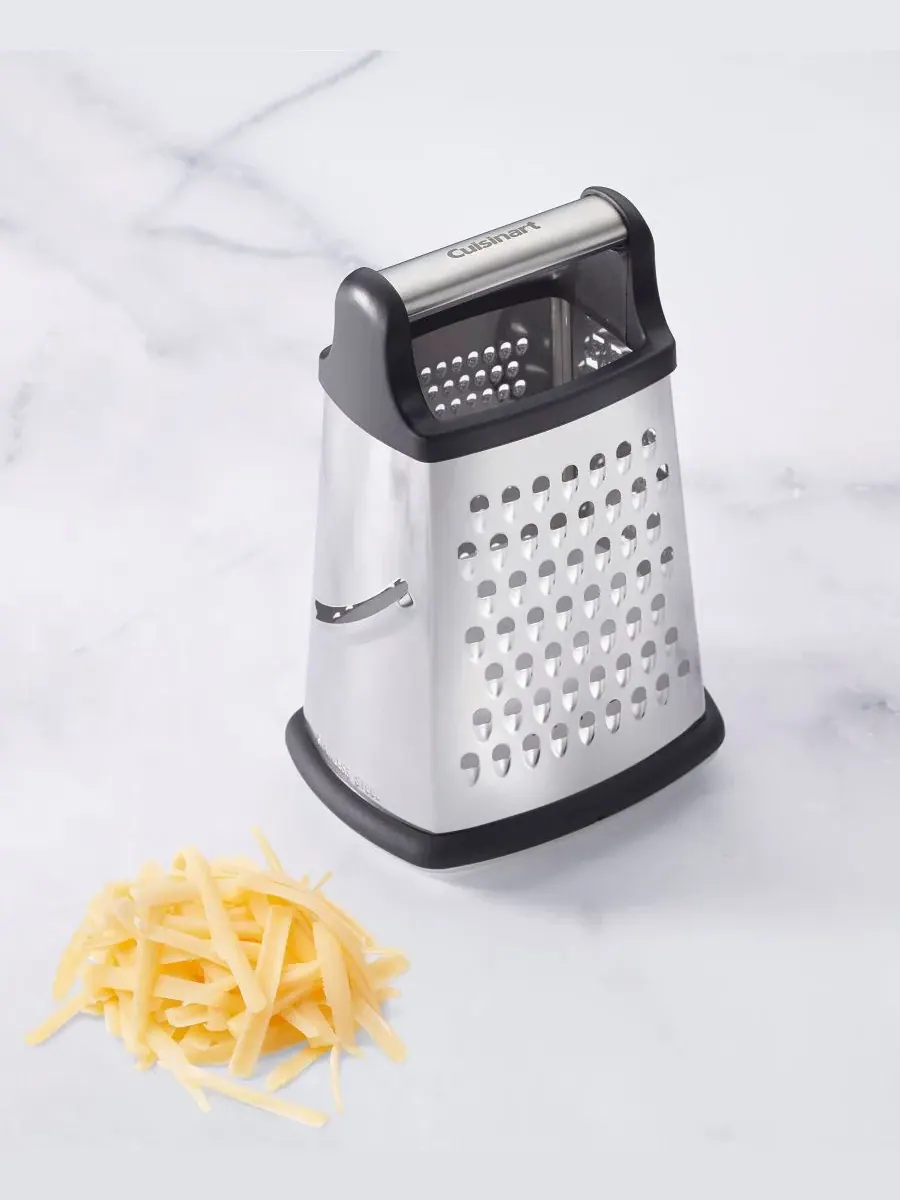 Коробчатая терка из нержавеющей стали с контейнером для хранения Cuisinart, черный/нержавеющая сталь — черный