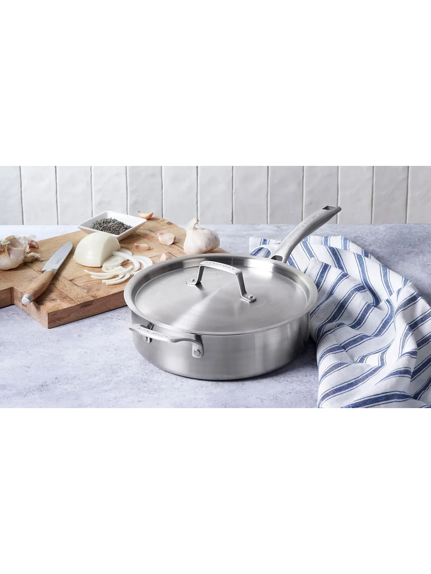Набор посуды Le Creuset Tri-Ply Stainless Steel, 10 предметов — изображение 8 из 8, серебристый