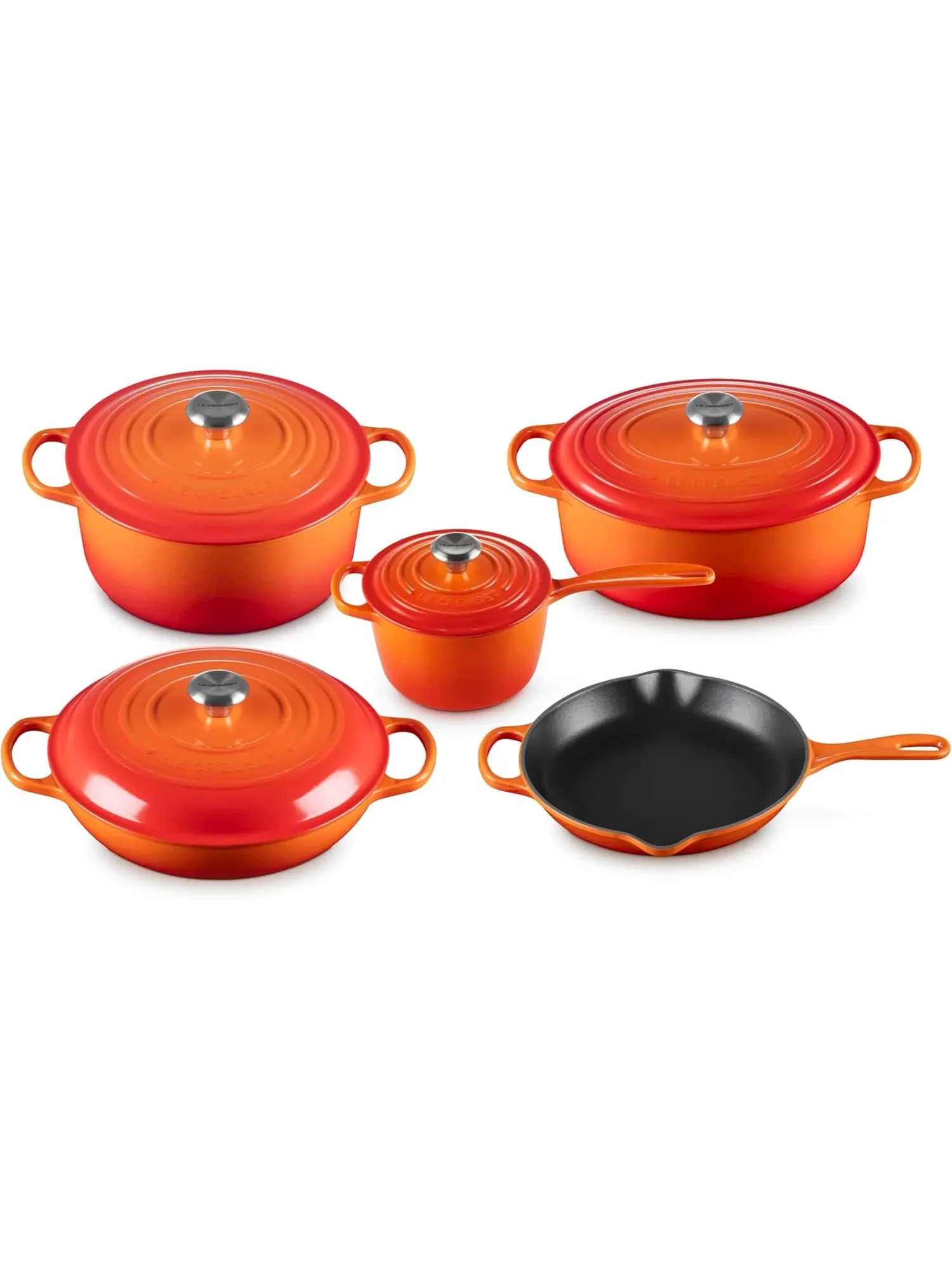 Набор чугунной эмалированной посуды Le Creuset Signature, 9 предметов